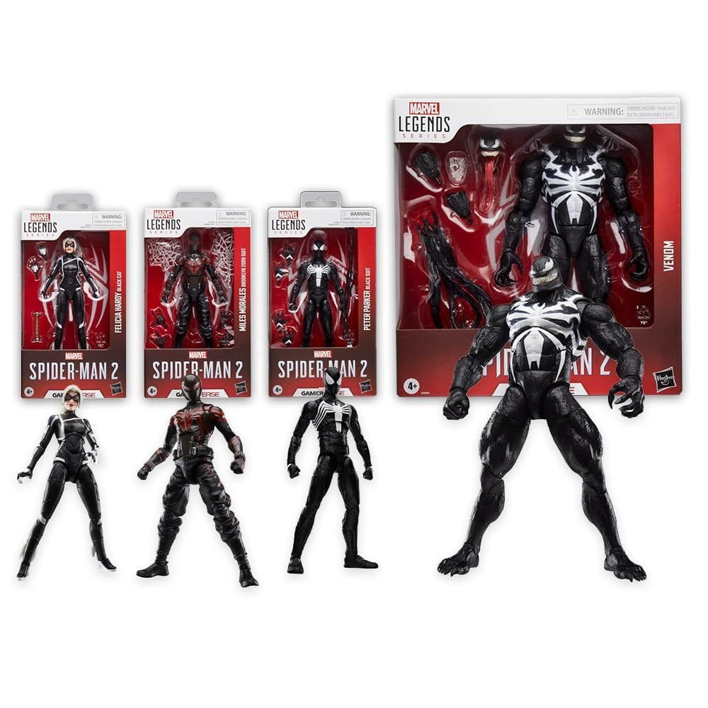 Hasbro Spider-Man 2 Marvel Legends Gamerverse Pacote com 4 Figuras