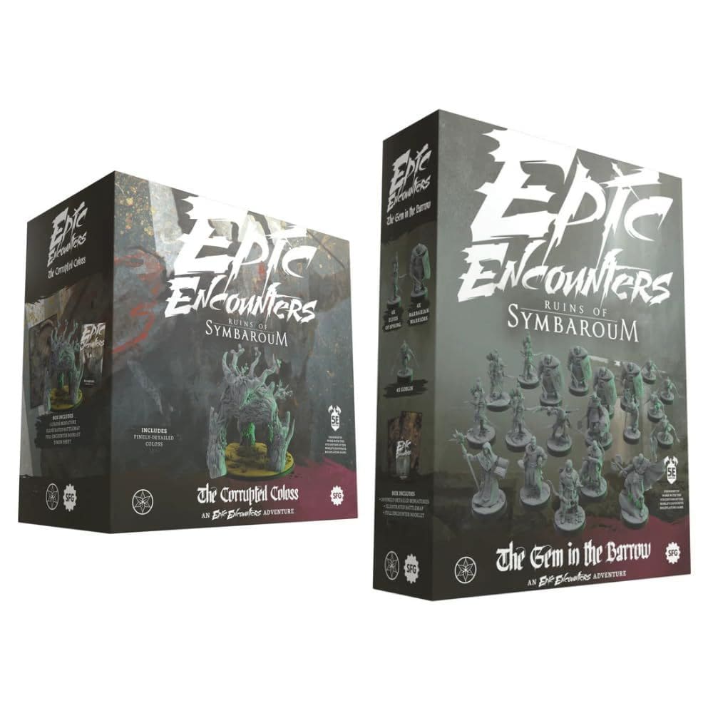 Steamforged Games, Encontros Épicos: Ruínas de Symbaroum RPG Pacote - O Colosso Corrompido e A Joia na Tumba (2 Itens)