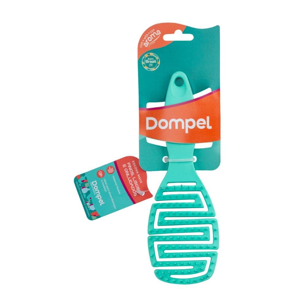 FULL | Dompel-F | 4015 VERDE AGUA | Escova Profissional de Cabelo Desembaraçar e Pentear Mágica MAYA Cor Verde Água
