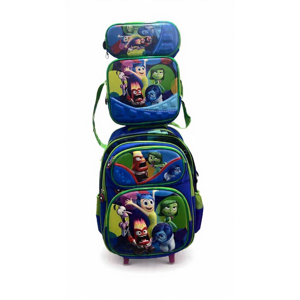 Mochila com Rodinhas com Lancheira e Penal Infantil Divertidamente
