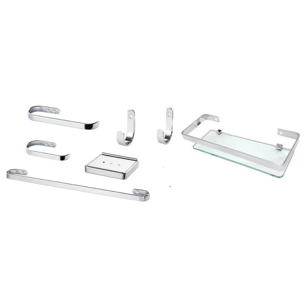 Suporte Kit De Acessório Para Banheiro 7 Peças