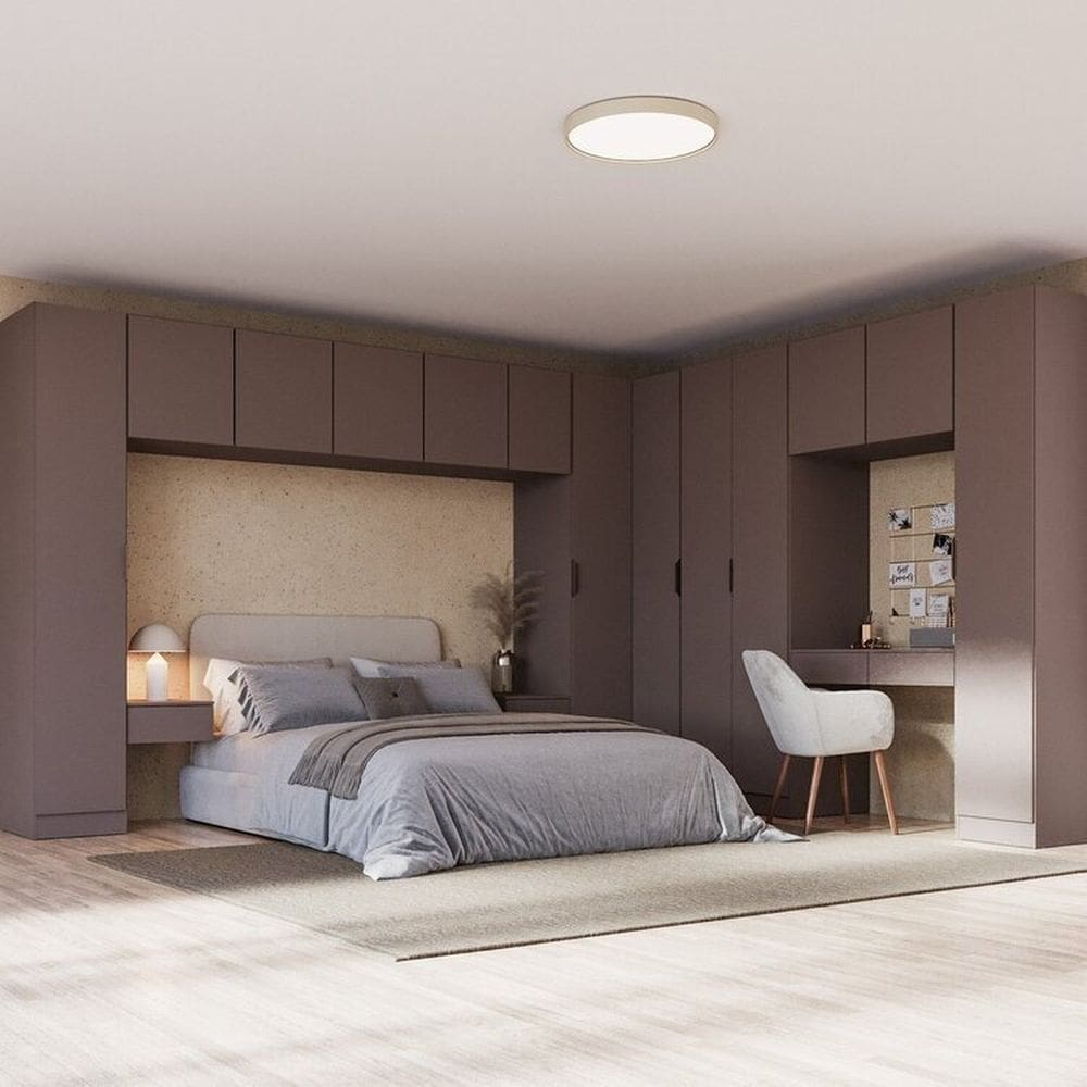 Guarda-roupa Modulado de Canto Linear 12 Peças com 13 Portas Orion Cabecasa Madeiraoriginals Mocha