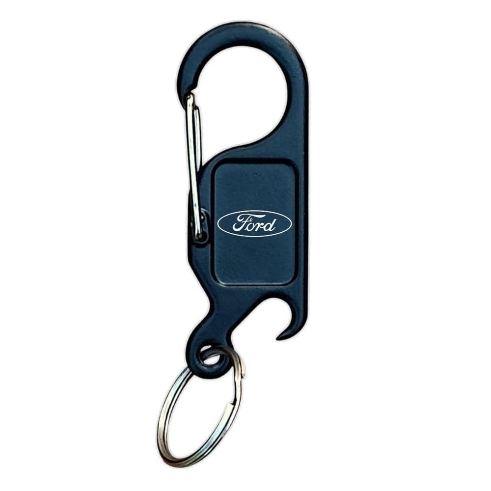 Chaveiro Para Ford Mosquetão Abridor Preto Fosco - H