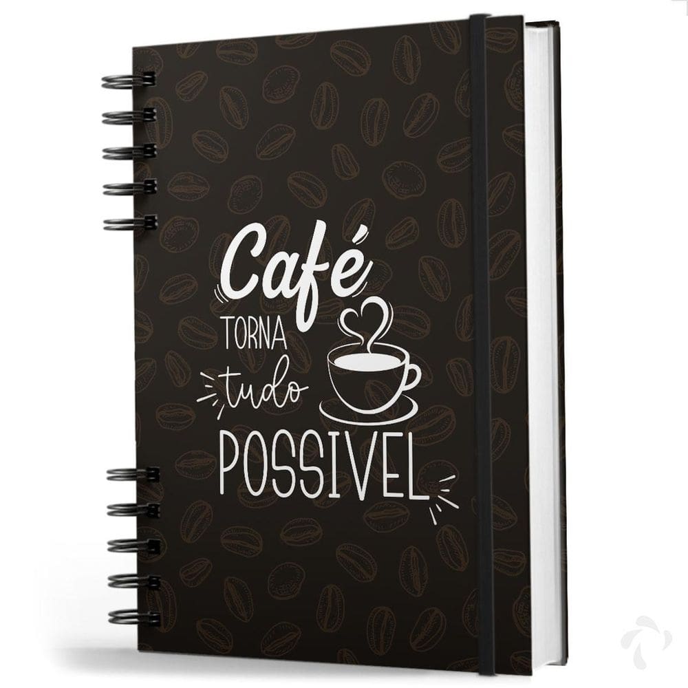 Caderno De Anotações Com Capa Dura Coleção Frases Coffe