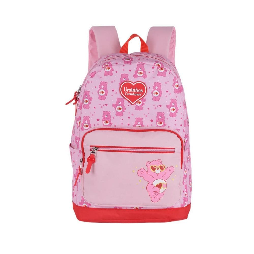Mochila De Costas Ursinhos Carinhosos Love Vermelha - Luxcel