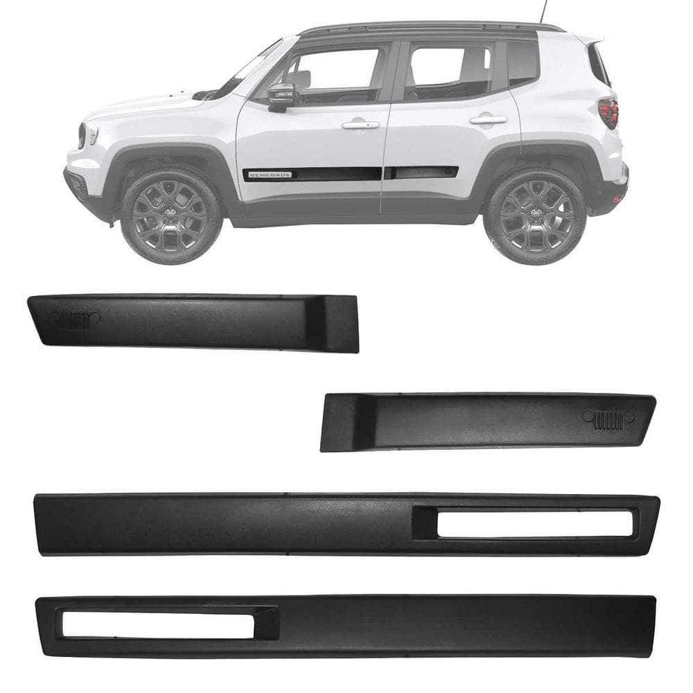 Friso Lateral Jeep Renegade 2022 A 2024 Preto Base