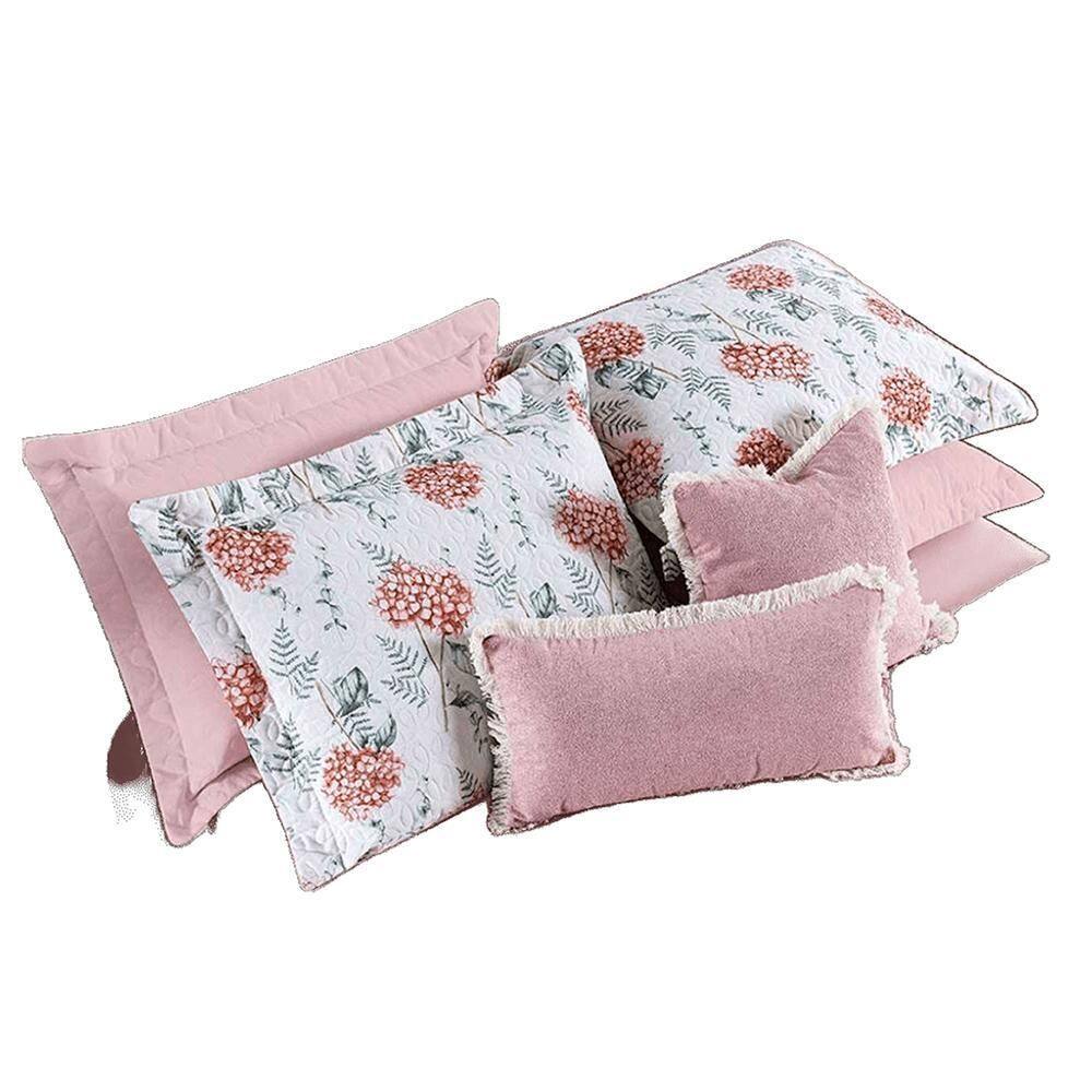 Cobre Leito Padrão Sensuale 3 Peças Hortência 80% Algodão