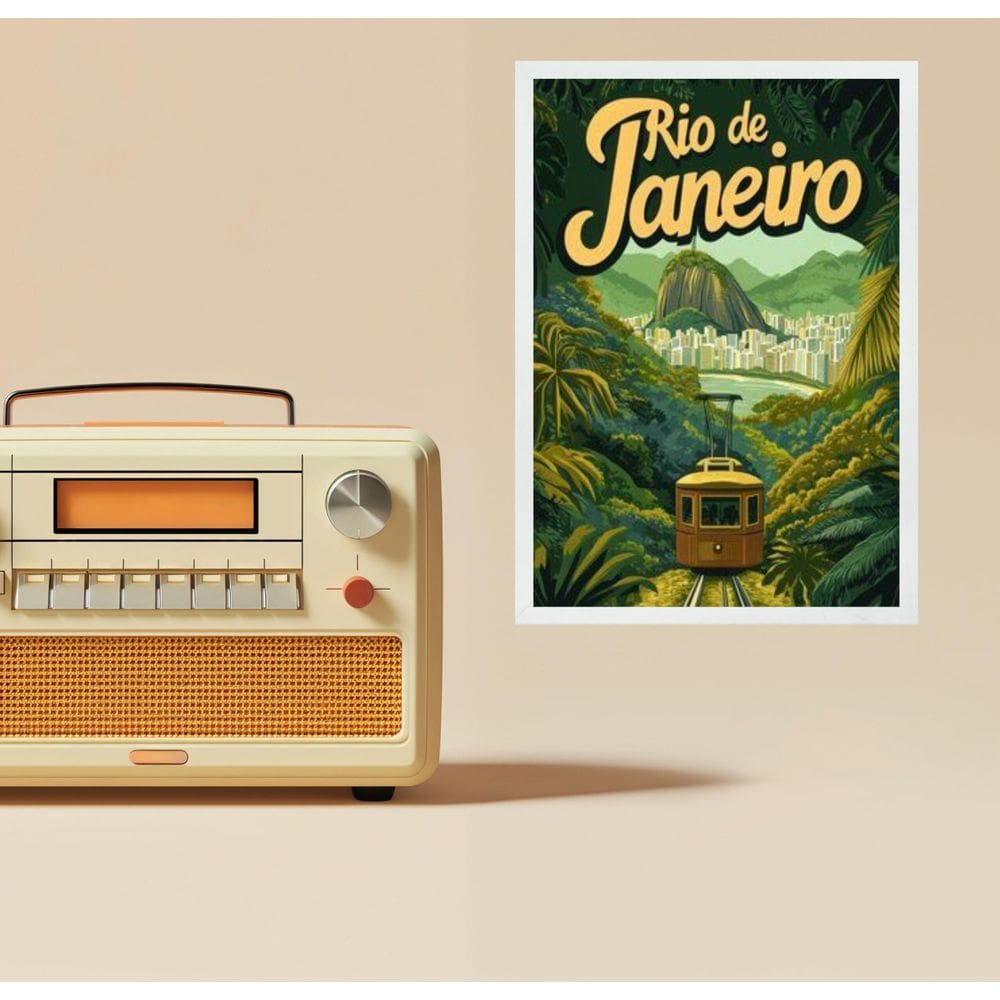 Quadro Rio De Janeiro - Cartaz Pão De Açucar 45X34Cm