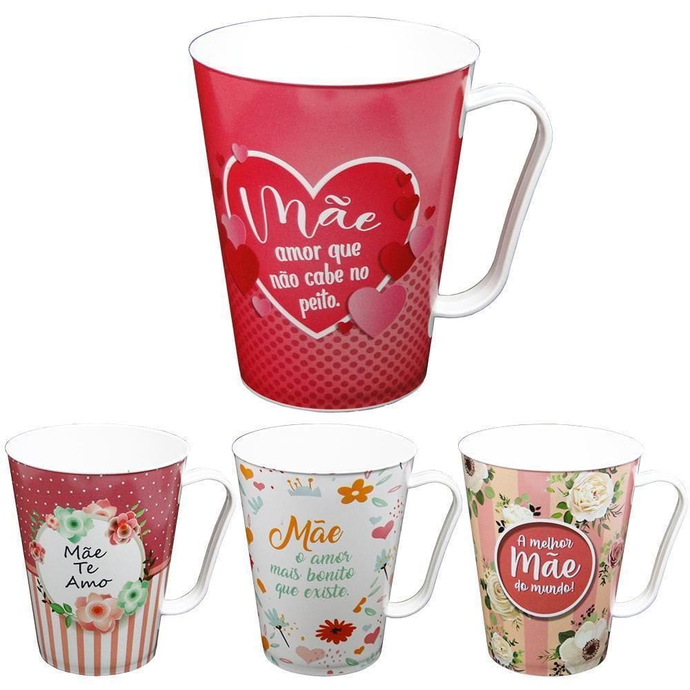 Caneca De Plastico Mae 430Ml