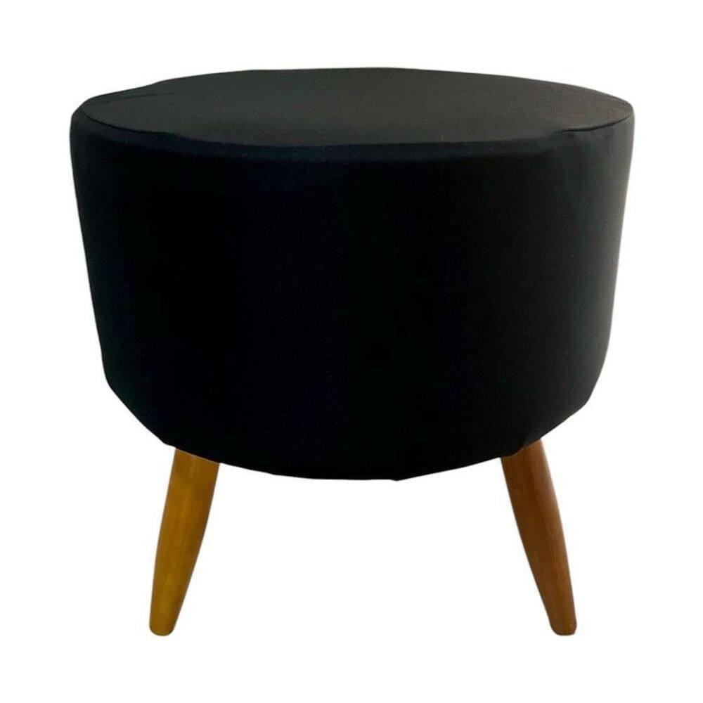 Capa Para Puff Redondo Pé Palito Malha Com Elástico 1 Peça