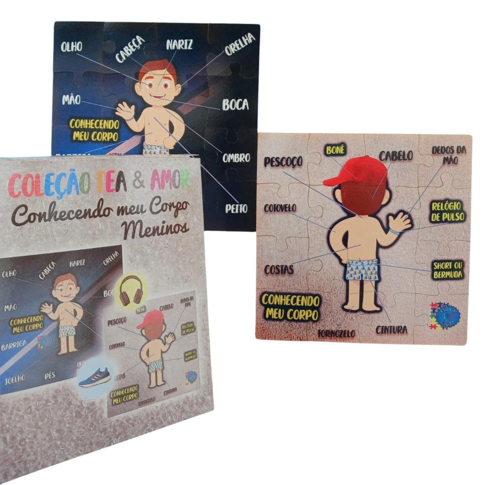 Jogo Educativo Montando O Corpo Humano Quebra-Cabeça Meninos