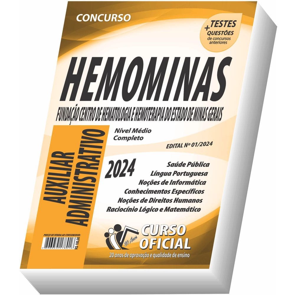 Apostila Hemominas - Auxiliar Administrativo