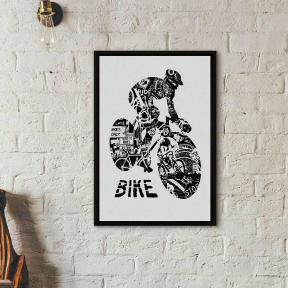 Quadro Decorativo Bike Art 33X24Cm