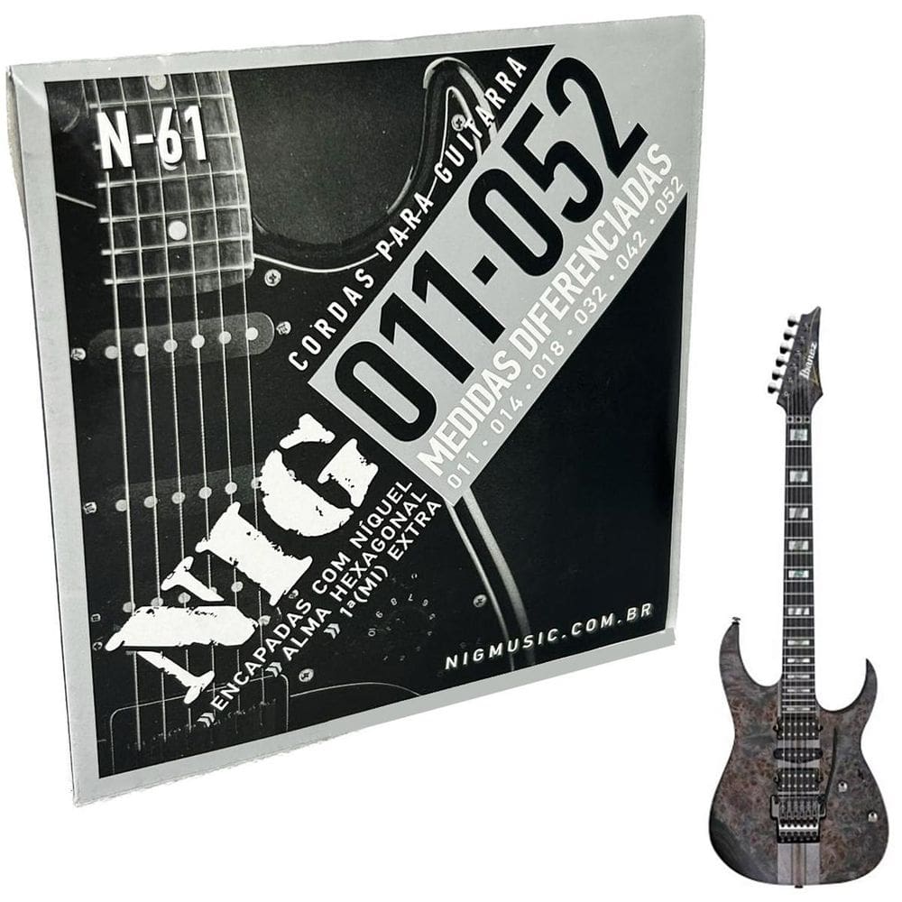 Jogo Cordas Guitarra 011-52 Nig Nickel N61 + 1 Corda E Mi +