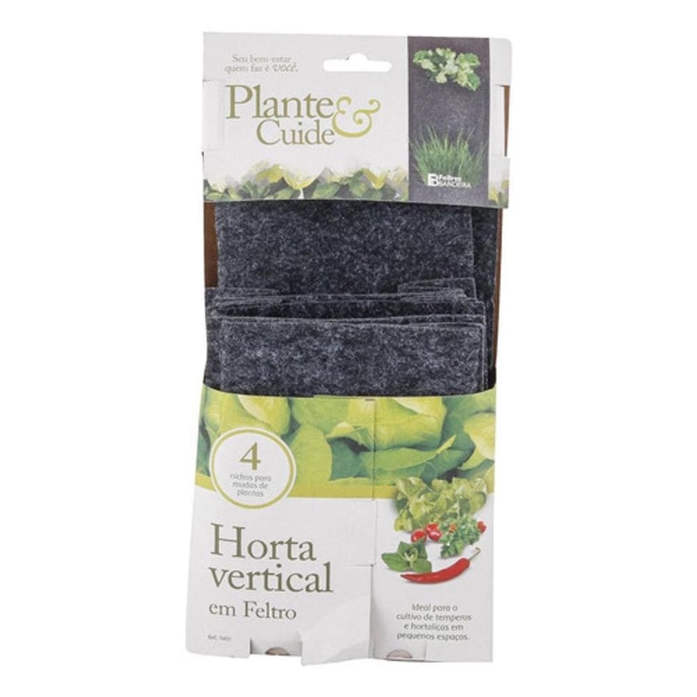 Kit De Vasos Para Jardim Vertical - Feltro E Tecido