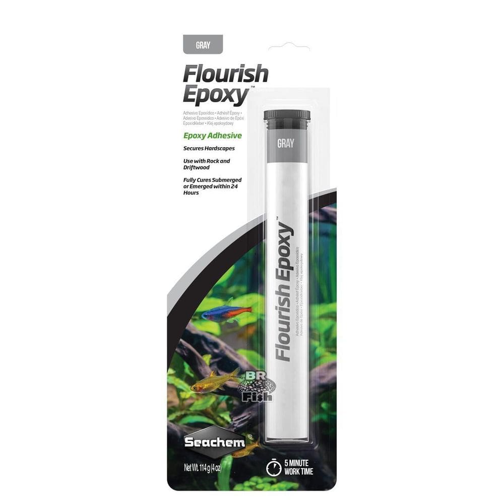 Adesivo Epóxi Seachem Cor Cinza Aquário Plantado Rochas 114G