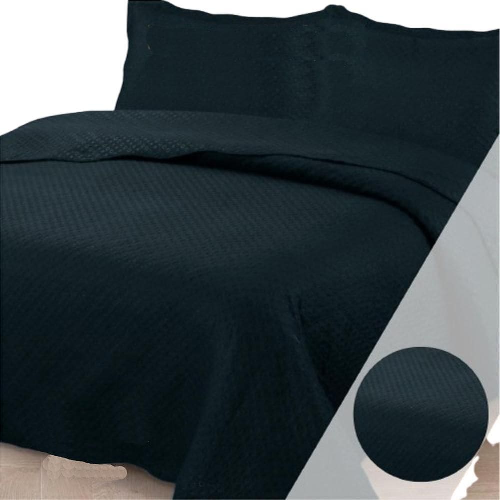 Colcha Queen Bouti Dupla Face 03 Peças - Preto