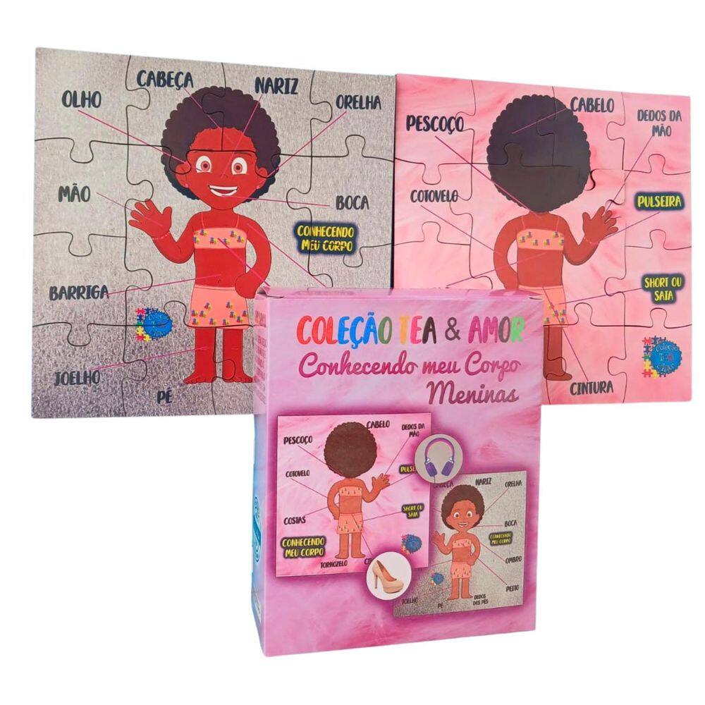 Jogo Educativo Montando O Corpo Humano Quebra-Cabeça Meninas