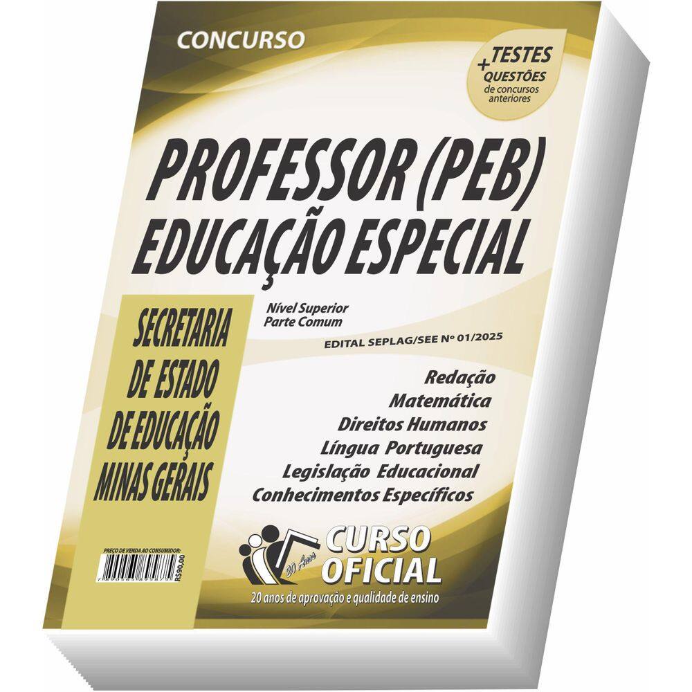 Apostila See - Mg - Professor  Peb  - Educação Especial