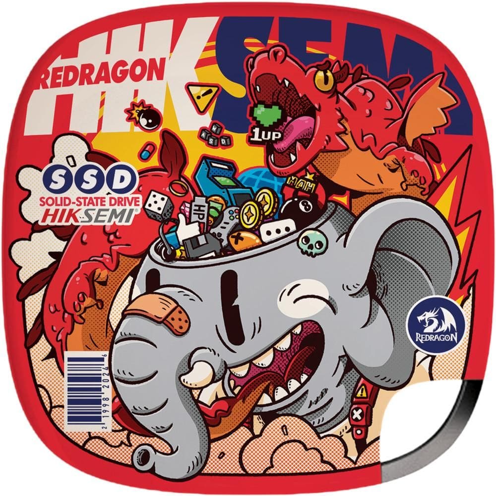 SSD Externo 1TB USB-C Redragon Edição Especial Elefante, Android Phone/Tablet/PC/Laptop, GD803