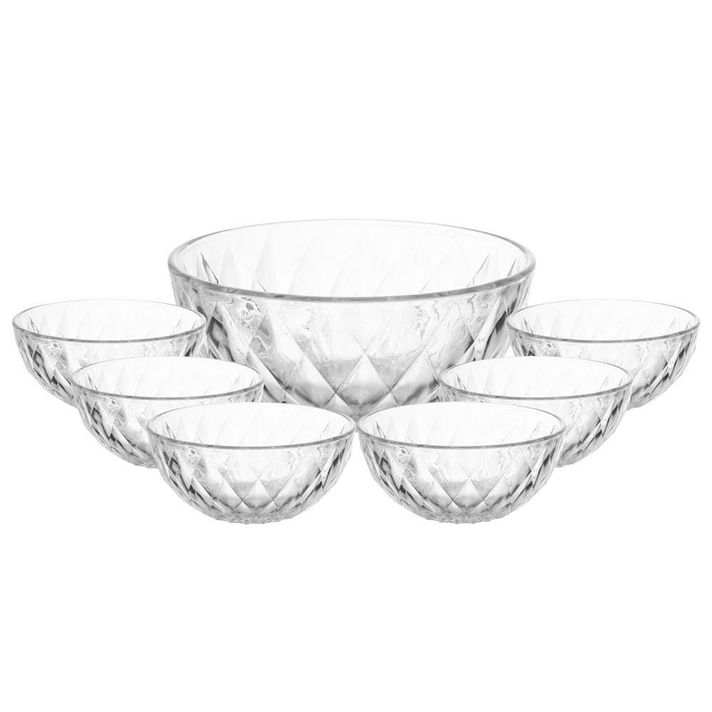 Conjunto 7 Peças para Sobremesa de Vidro Diamond