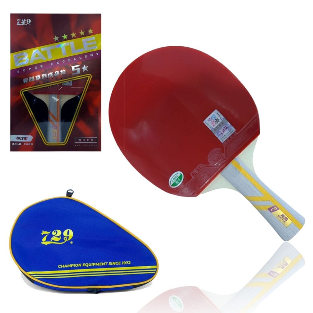 Raquete Ping Pong 5 Estrelas Tenis De Mesa Profissional Versatil Confortavel Equilibrada Esporte Recreação