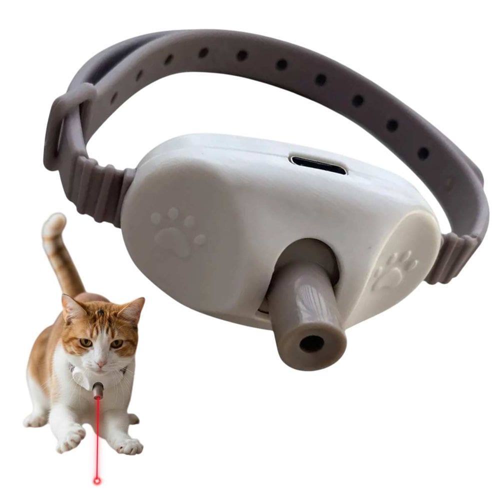 Coleira Laser Interativa Pet Animal Estimaçao Gato Colar Brinquedo Caça  Recarregavel Pratico Divertido Usb Portatil