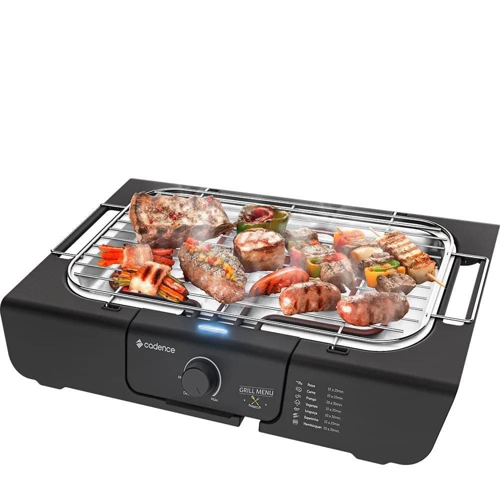 Churrasqueira Elétrica Cadence Grill Menu Preto 220V