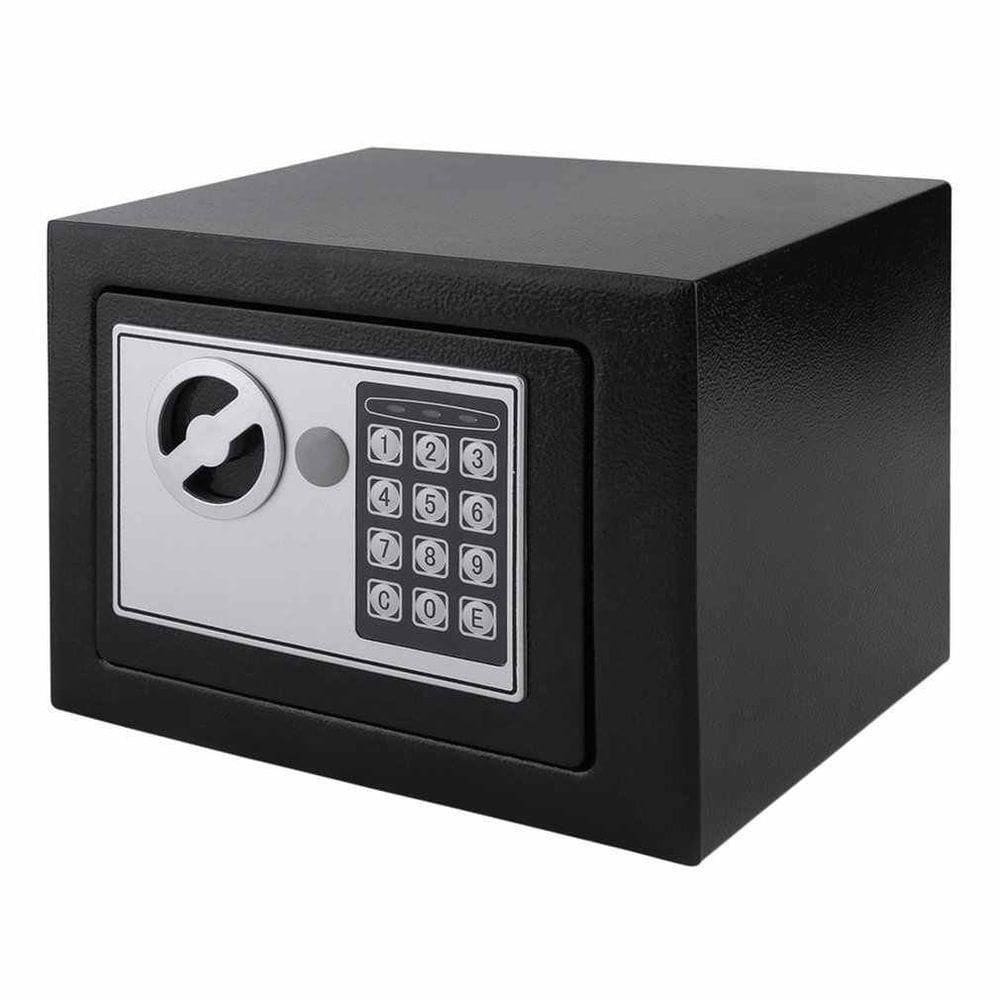 Cofre Digital Com Fechadura Eletrônica Teclado Senha Sos E Chave Em Aço Inoxidável