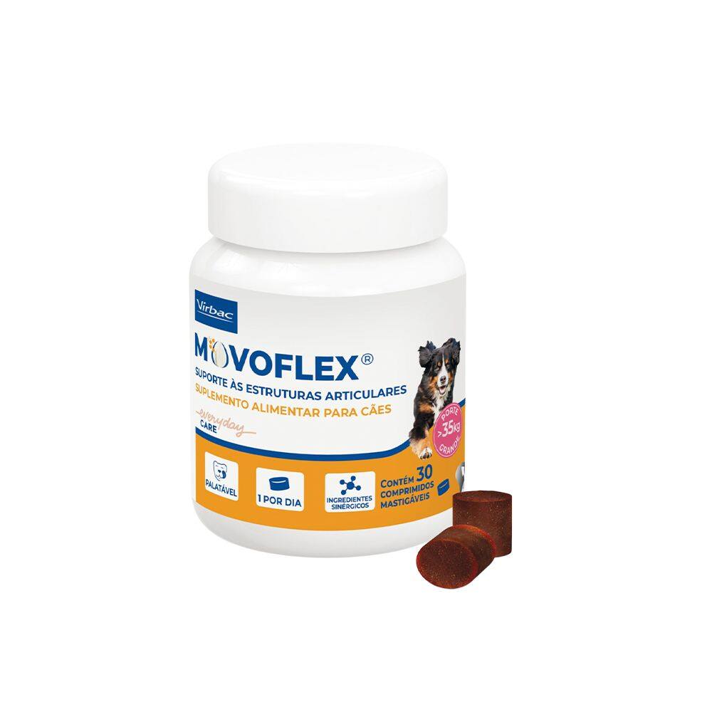 Suplemento Alimentar Movoflex Para Cães Virbac 30 Comp 6G