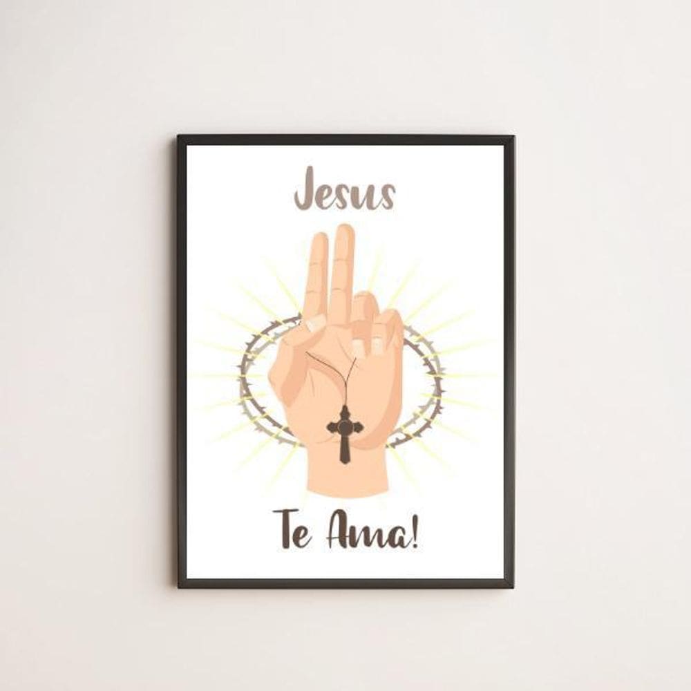 Quadro Decorativo Jesus Te Ama 24X18Cm