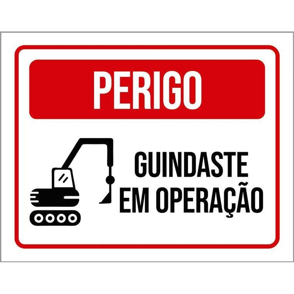 Placa Perigo Guindaste Em Operação 36X46