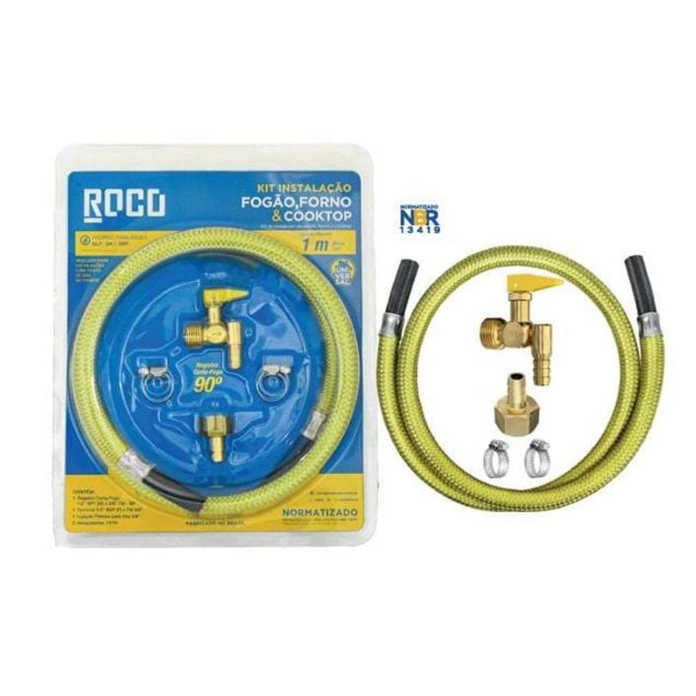 Kit Instalação 90 De Fogão E Cooktop Roco - 1,50M