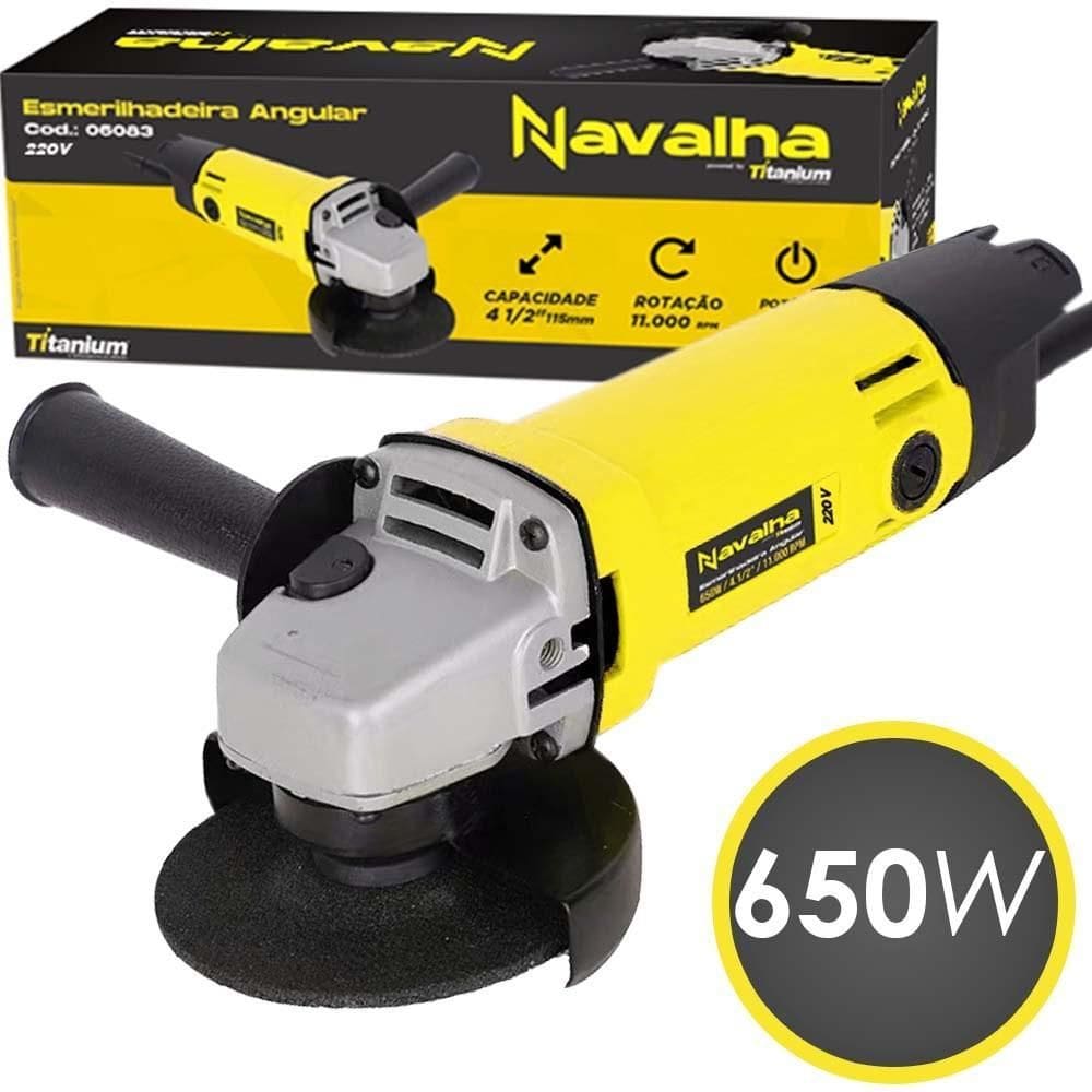 Esmerilhadeira Angular 4 1/2 650W 11000Rpm Titanium