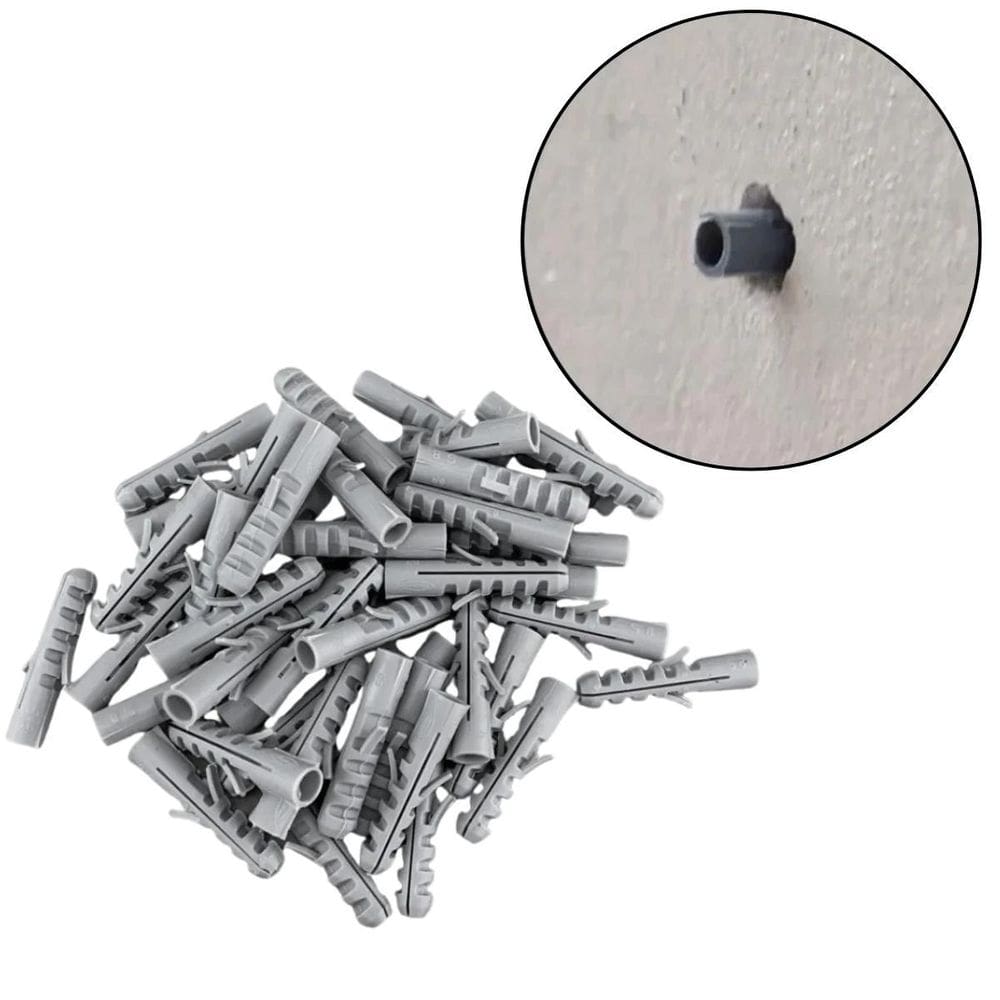 Pacote Com 100 Buchas De Fixação Plástico 10Mm Nylon