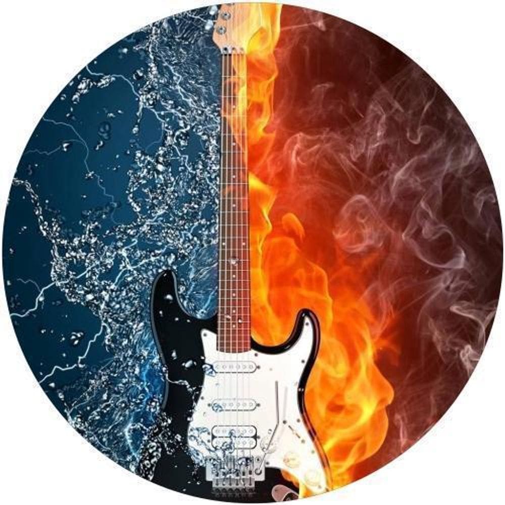 Capa De Estepe Ecosport Aircross Guitarra Água E Fogo