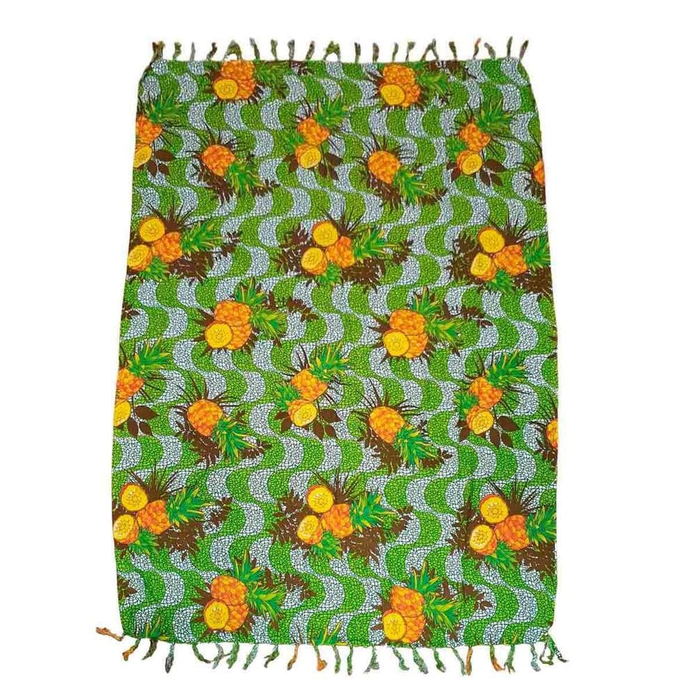 Canga Praia Viscose - Calçadão E Abacaxi Verde 1.60Mx1.10M