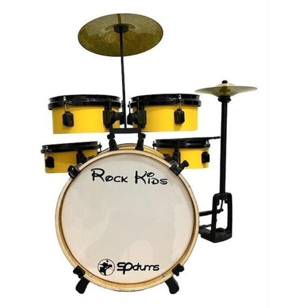 Bateria Musical Infantil Rmv Rock Kids - Amarelo
