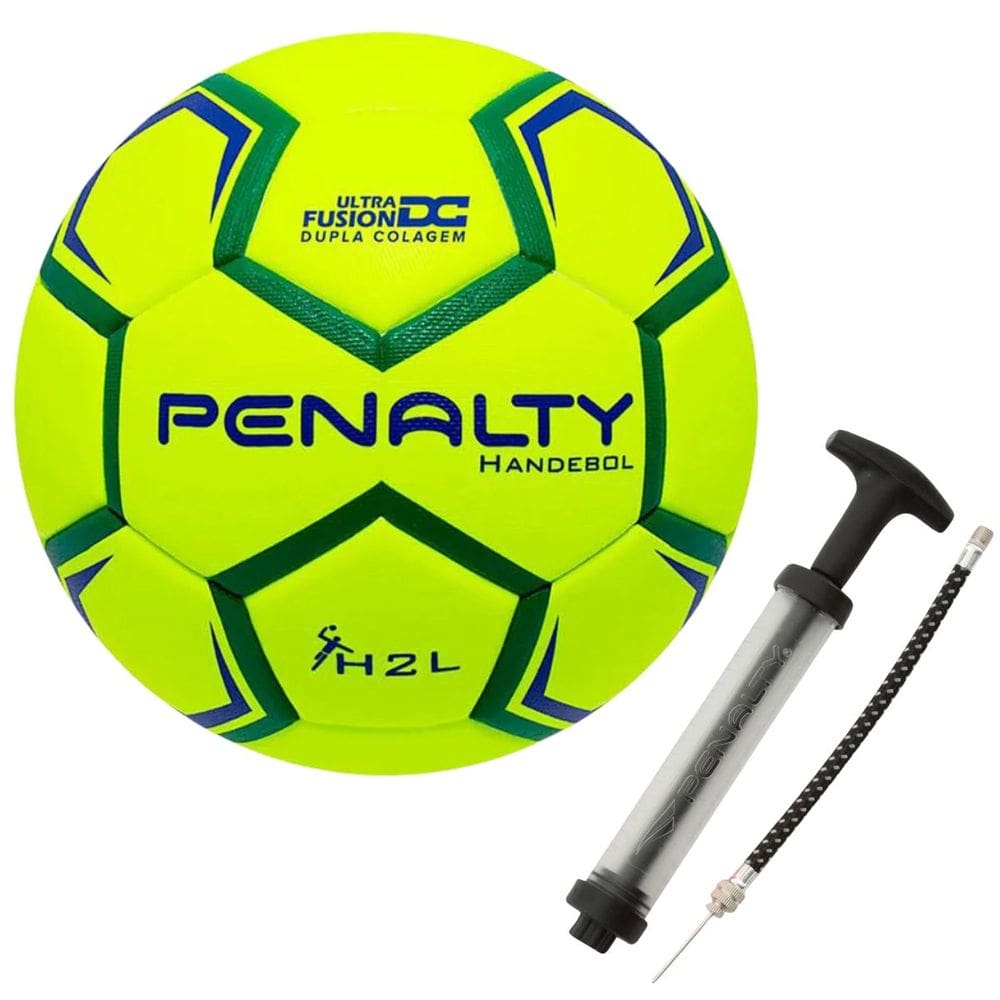 Kit 01 Bola Handebol Penalty H2L Ultra  Fusion XXIII Feminina +01 Bomba De Ar Penalty Sac Dupla Ação