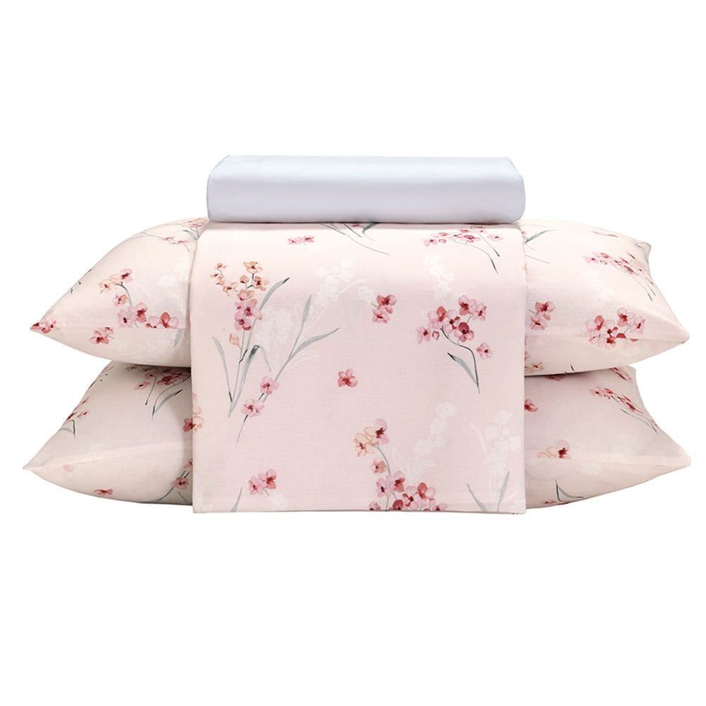 Jogo de cama Casal 100% Algodão 150 fios 4 Peças Provença - Döhler