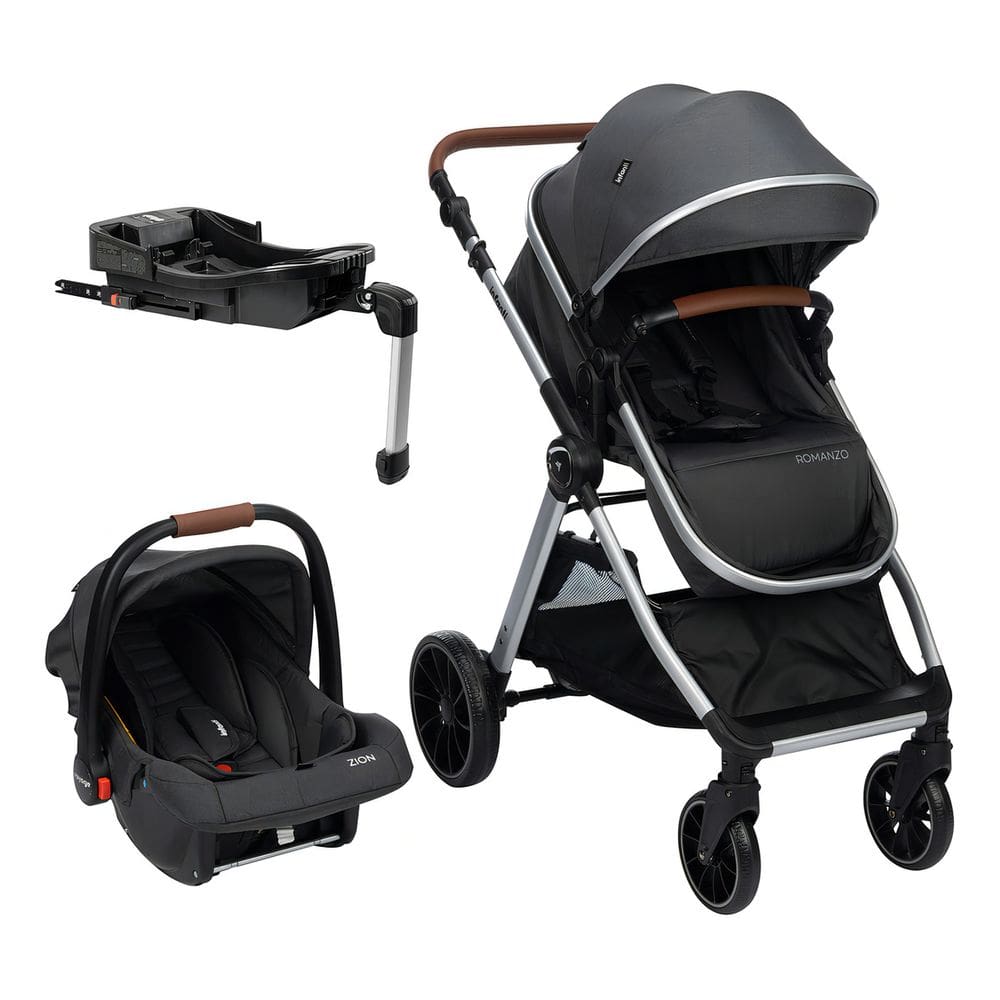 Carrinho Travel Romanzo Trio Isofix Preto Granizo - Infanti