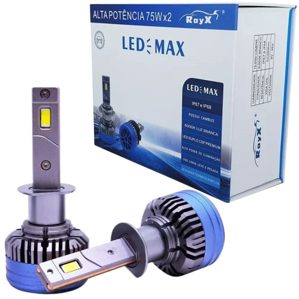 Par Ultra Led Max H3 6000k 15000lm 150w 12v/24v RayX