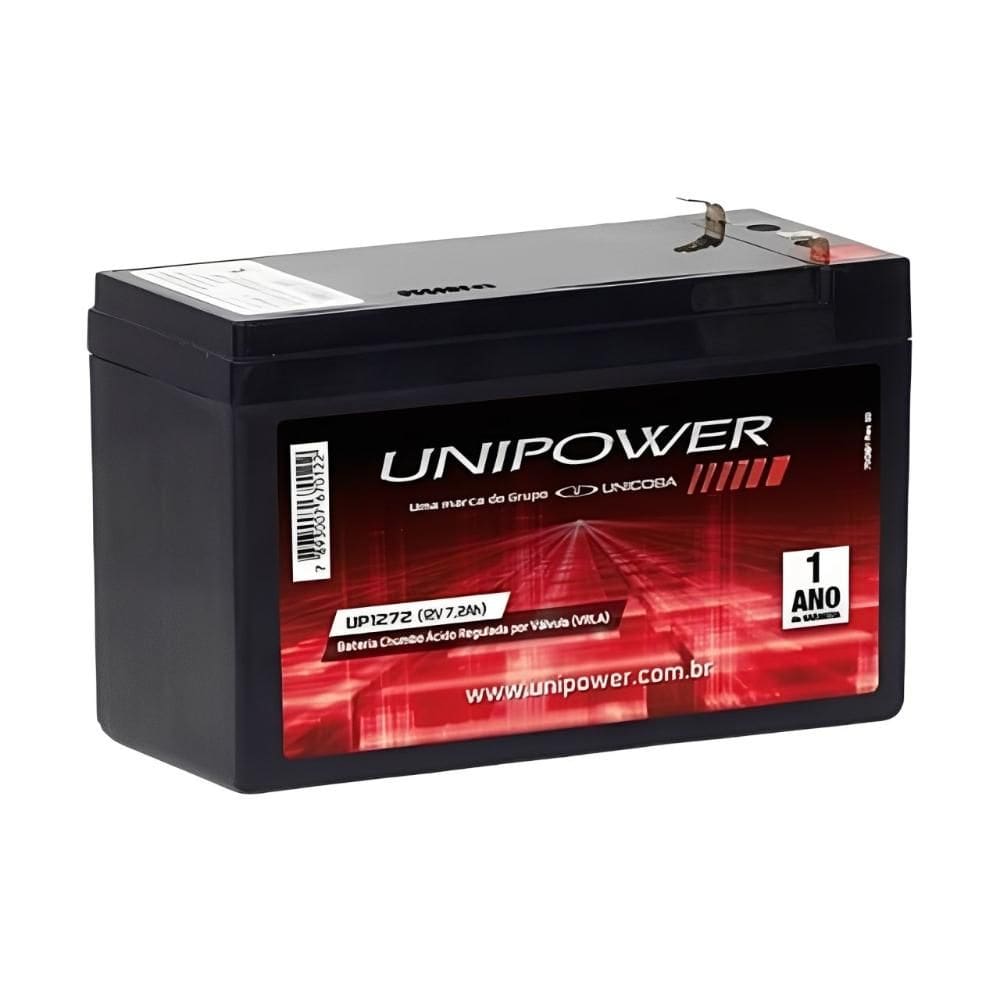 Bateria Selada Vrla 12v 7,2ah F187 Up1272 Unipower