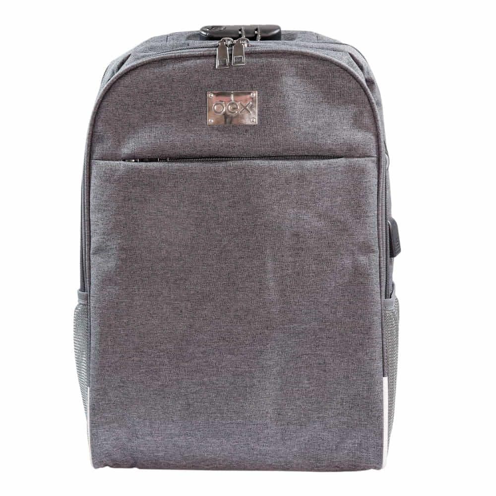 Mochila com cadeado Notebook 15,6” Safety BK108 Cinza OEX