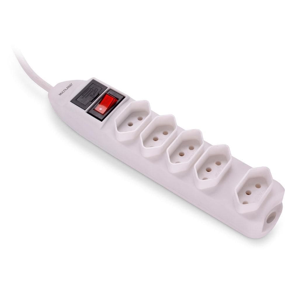 Filtro de Linha com 5 Tomadas Branco WI300 Multilaser