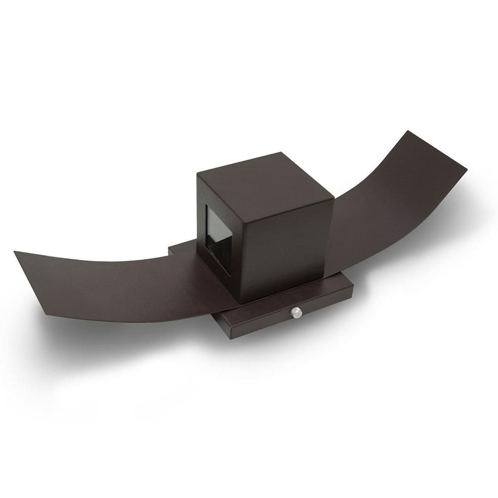 Arandela Box Com Aba 2 Focos Marrom