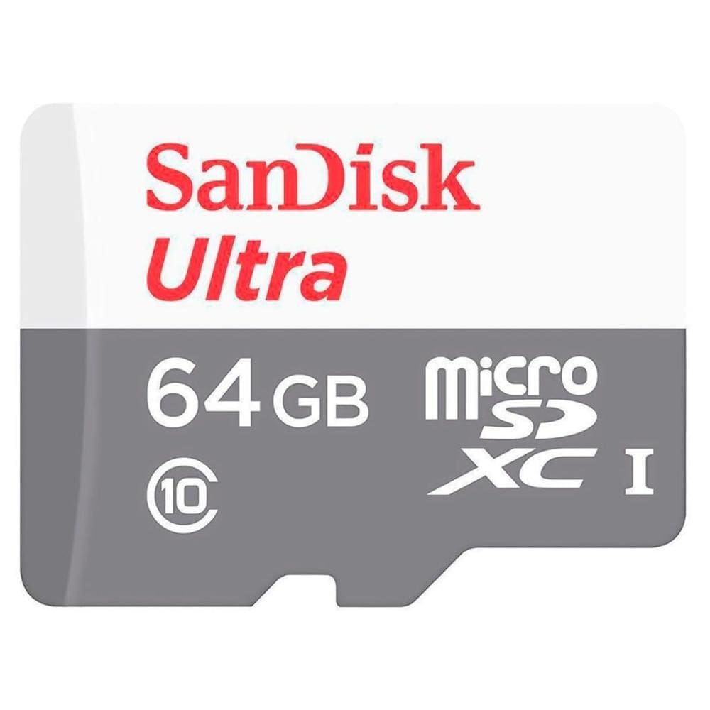 Cartão de Memória com Adaptador 64GB Ultra Micro SD SDSQUNR-064 Sandisk