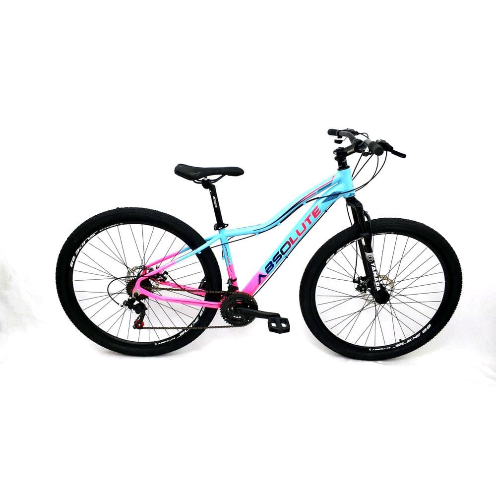 Bicicleta Absolute Hera Aro 29 Quadro 15 alumínio Azul/Rosa 21V .