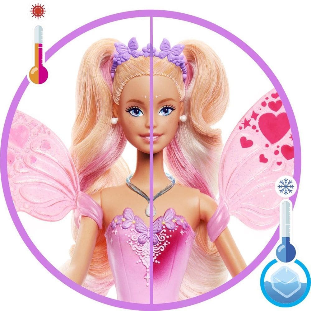 Barbie Fantasia Boneca Fada Mudança de Cores Mágicas Mattel