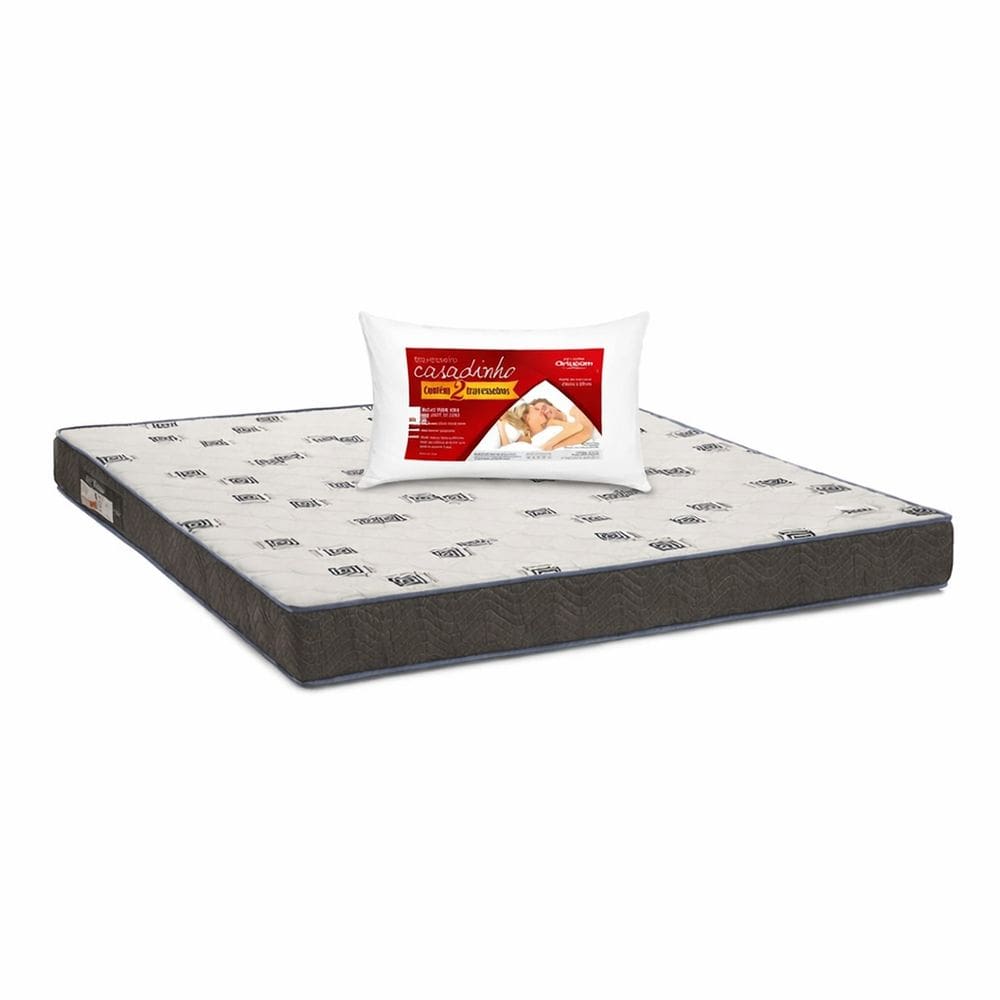 Colchão Casal Ortobom Light D33 138x188x20 + 2 Travesseiros